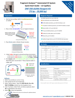 DNF-930 dsDNA Reagent Kit (75 bp &ndash; 20,000 bp)
