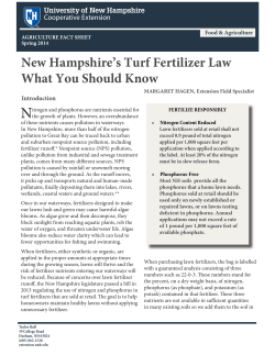 New Hampshire`s Turf Fertilizer Law What You Should Know