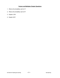 Factors and Multiples Chapter Questions