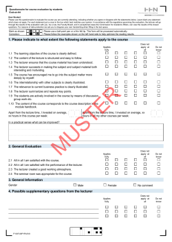1. Please indicate to what extent the following statements apply to