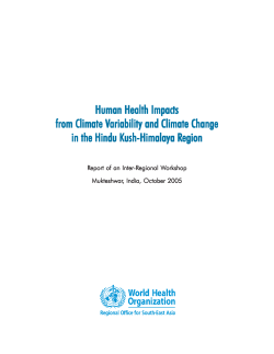 Human Health Impacts from Climate Variability and