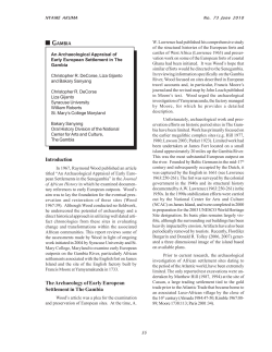 An ArchaeologicalAppraisal of Early European Settlement in The