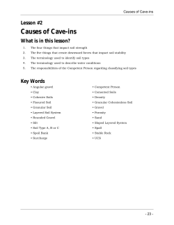 Causes Of Cave-Ins