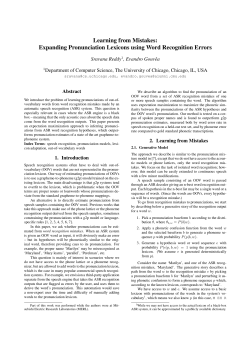 Learning from Mistakes: Expanding Pronunciation Lexicons using