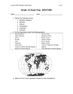 Grade 10 Exam Prep: WEATHER