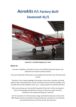 AerokitsP/L Factory Built Savannah XL/S