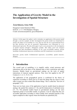 The Application of Gravity Model in the Investigation of Spatial