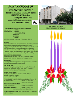 12-20-2015 - St. Nicholas of Tolentine