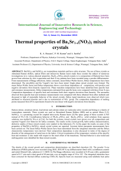 Thermal properties of BaxSr1-x(NO3)2 mixed crystals