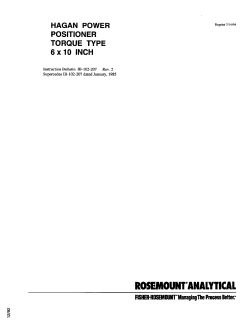 HAGAN POWER POSITIONER TORQUE TYPE 6x 10