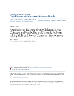 Approaches to Teaching Young Children Science Concepts and