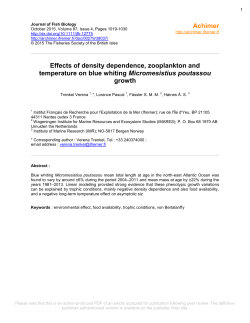 Effects of density dependence, zooplankton and temperature on