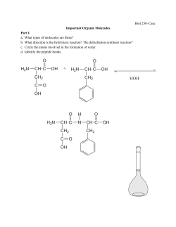Important Organic Molecules