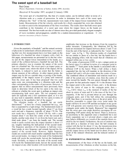 The sweet spot of a baseball bat