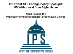 US Withdrawal from Afghanistan