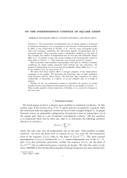 ON THE INDEPENDENCE COMPLEX OF SQUARE GRIDS 1
