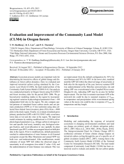 Evaluation and improvement of the Community