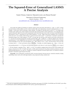 The Squared-Error of Generalized LASSO: A