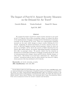 The Impact of Post-9/11 Airport Security Measures