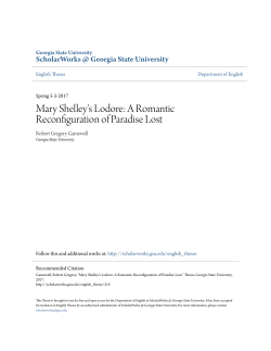 Mary Shelley`s Lodore: A Romantic Reconfiguration of Paradise Lost
