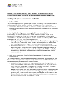 Talking Points - STEM Education Coalition