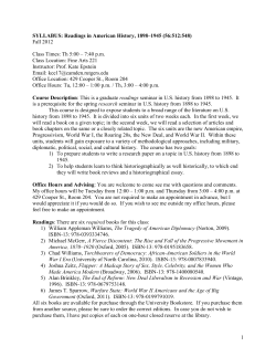 Readings in U.S. History, 1898&ndash;1945