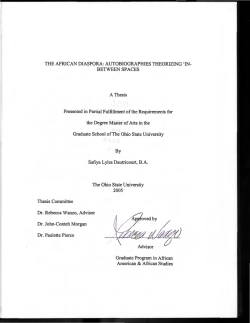 THE AFRICAN DIASPORA: AUTOBIOGRAPHIES THEORIZING `IN