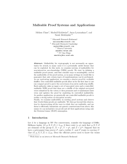 Malleable Proof Systems and Applications