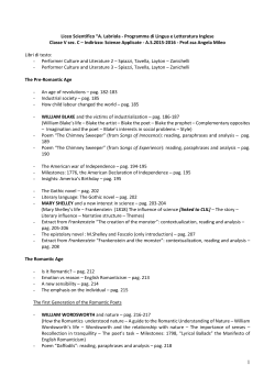 Liceo Scientifico &ldquo;A. Labriola - Programma di Lingua e Letteratura