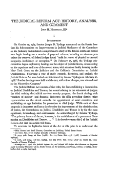 The Judicial Reform Act - Duke Law Scholarship Repository