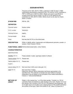 SODIUM NITRITE