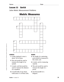 Metric Measures