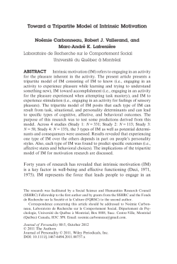 Toward a Tripartite Model of Intrinsic Motivation