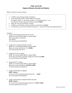 TI-83+ and TI-84 Degrees-Minutes-Seconds and