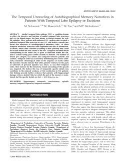 The temporal unraveling of autobiographical memory narratives in