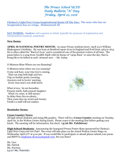 Daily Bulletin - The Preuss School