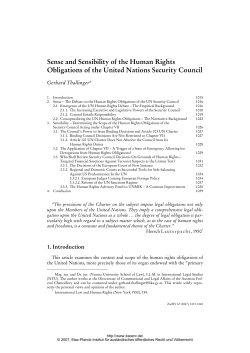 Sense and Sensibility of the Human Rights Obligations of