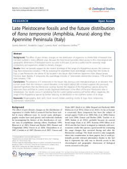 Late Pleistocene fossils and the future distribution of Rana