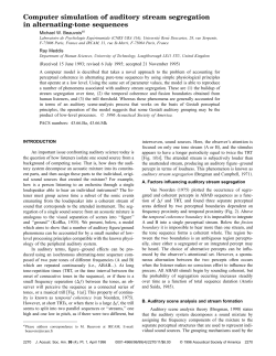 Computer simulation of auditory stream segregation in alternating