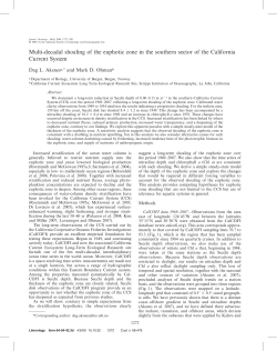 Multidecadal shoaling of the euphotic zone in the southern sector of