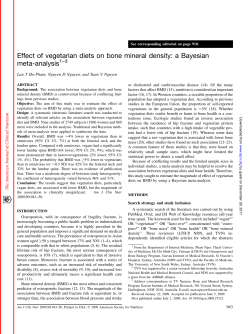Effect of vegetarian diets on bone mineral density: a