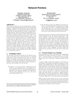 Network Pointers - Computer Communication Review