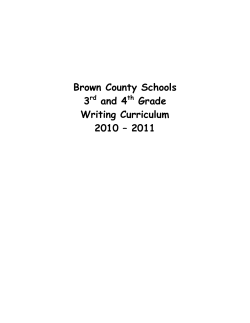 Grades 3 and 4 Writing Units of Study