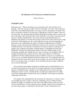 The Depiction of Evil Characters in British Literature