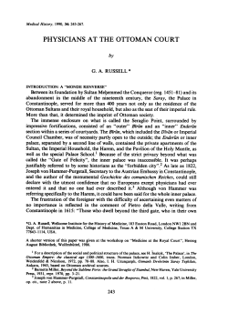 physicians atthe ottoman court