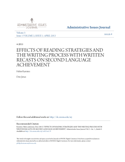 effects of reading strategies and the writing process with written