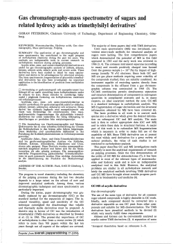 Gas chromatography-mass spectrometry of sugars and related