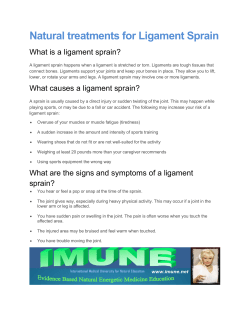 Natural treatments for Ligament Sprain