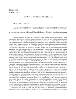 296 Ga. 598 FINAL COPY S14P1344. SPEARS v. THE STATE