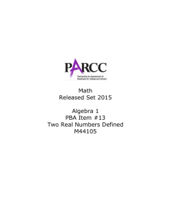 PBA - Sample Student Responses - Item 13